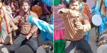 Man Dance On Liquor Theme Man Talk About Liquor In Gestures Without Speaking During Dance In Viral Video