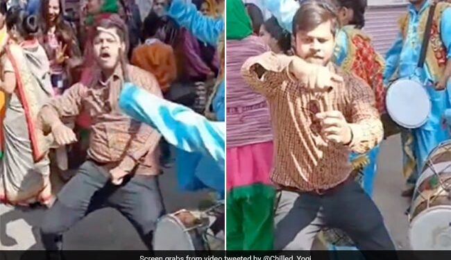 Man Dance On Liquor Theme Man Talk About Liquor In Gestures Without Speaking During Dance In Viral Video