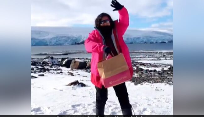 Woman Makes The Worlds Longest Food Delivery From Singapore To Antarctica Watch Video