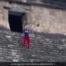Water Bottles Thrown At Tourist For Climbing Mayan Pyramid In Mexico See Viral Video