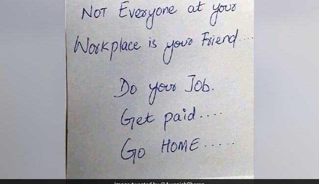 There Is No Friend In Office, Work And Go Home, IAS Officer Shares Photo