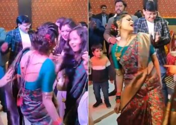 Dancing At Dj Punjabi Party Songs Viral: Aunty Dancing Madly On Stage Sets Fire Watch Video
