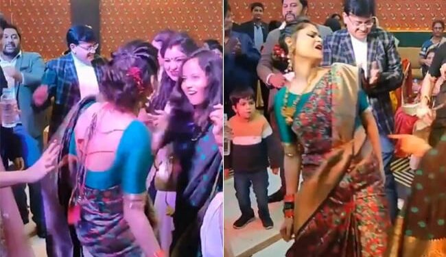 Dancing At Dj Punjabi Party Songs Viral: Aunty Dancing Madly On Stage Sets Fire Watch Video