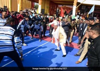 Uttarakhand CM Pushkar Dhami Was Seen Playing Kabaddi, Video Went Viral