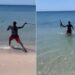 Fishing Viral Video: A Man Hunting A Fish By Throwing A Spear In A Strange Way