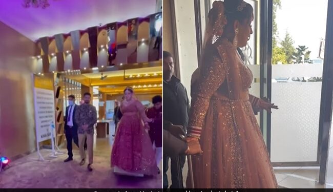 Bride Arrived At Wedding Venue On A Luggage Trolley Instead Of A Palki Internet Says Cute See Viral Video – दुल्हन ने पालकी में नहीं, बल्कि लगेज ट्रॉली पर की गजब एंट्री, लोग बोले
