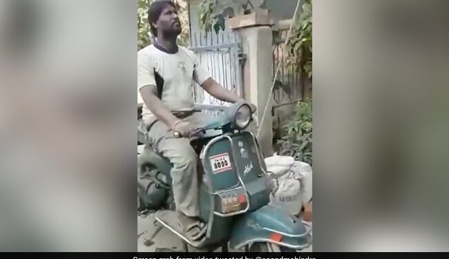 Scooter Is Being Used To Build A Building, Anand Mahindra Is Also Surprised, Watch Viral Video