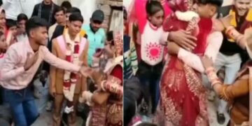 Bride Groom Dancing Viral Wedding Video: Bride Hugging A Boy While Dancing In Front Of The Groom
