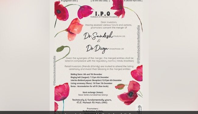 Stock Market Inspired Wedding Card Goes Viral Of Maharashtra Doctor Internet Says Next Level