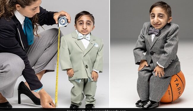 Irans Afshin Ghaderzadeh Is Crowned The Worlds Shortest Man Watch Video