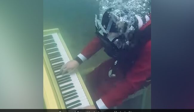 Video Of YouTuber Playing Piano In The Sea Underwater Goes Viral On Social Media