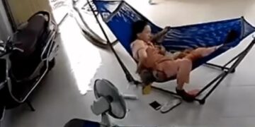 Massive Snake Slithering Close To Mother And Baby Lying In A Hammock Then What Happened Next See Nail Biting Viral Video
