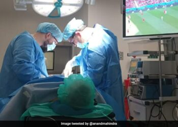 Anand Mahindra Shares Pic Of Man Watching FIFA World Cup Match During Surgery In Poland