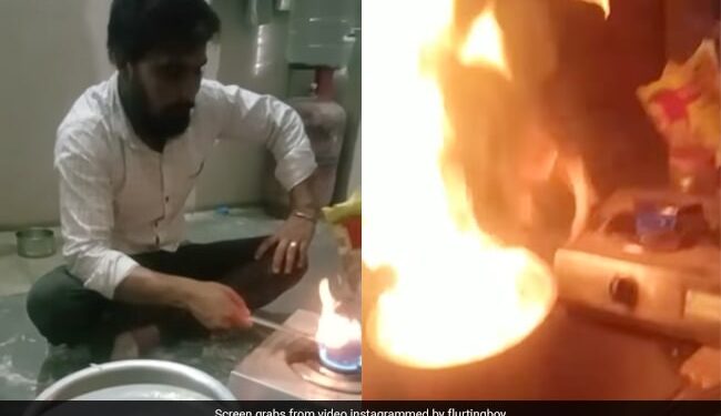 Bachelor Make Dal Ka Tadka Sets Whole Room On Fire Internet Shocked See Viral Funny Video – दाल में तड़का लगा रहा था, पूरे कमरे में ही आग लगा दी! लोग बोले