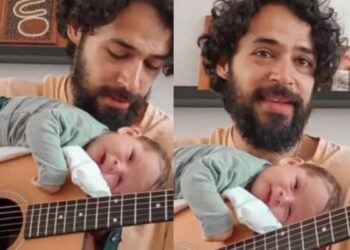 Adorable Video: Father Sings A Lullaby To His Son As He Sleeps On The Guitar