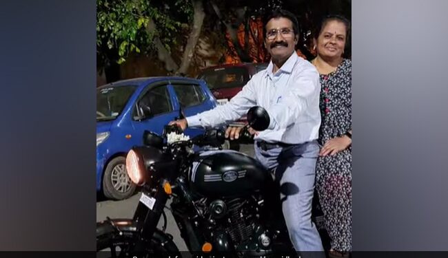 Son Gifts Father His Dream Bike On His Birthday His Reaction Is Priceless See Viral Video