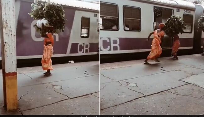Women Loading Leaf Bundles In A Moving Local Train Will Make Your Jaw Drop See Viral Video