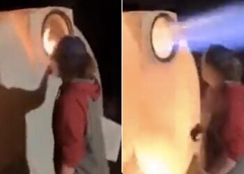 Viral Video: Man Put Burning Wood In Plastic Tank Fire Comes Out Like Rocket