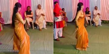 Woman Crazy Dance To Sapna Choudhary Song Infront Of Family And Guest Internet Shocked See Viral Dance Video – तेरी आंख्या का यो काजल… पर महिला ने किया ताबड़तोड़ डांस, लगाए ऐसे झटके, लोग बोले