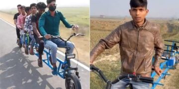 Village Boy Invent Six Seater Electric Bike: Electric Bicycle Made From Desi Jugaad By A Villager Impress Anand Mahindra