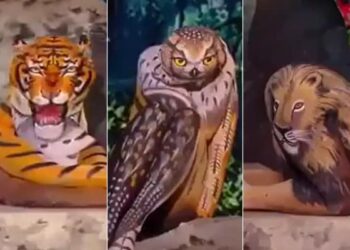 Anand Mahindra Shares Mesmerising Video Of Women Taking Form Of Animals | Artist Girl Changes Herself From Many Animals Impress Anand Mahindra