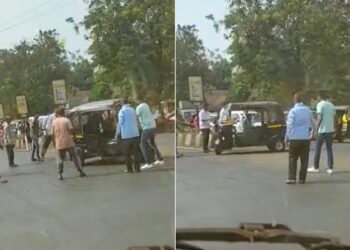 Shocking Auto Rides Without Driver: Auto Rickshaw Moving Round On Road Without Driver In Ratnagiri Maharashtra
