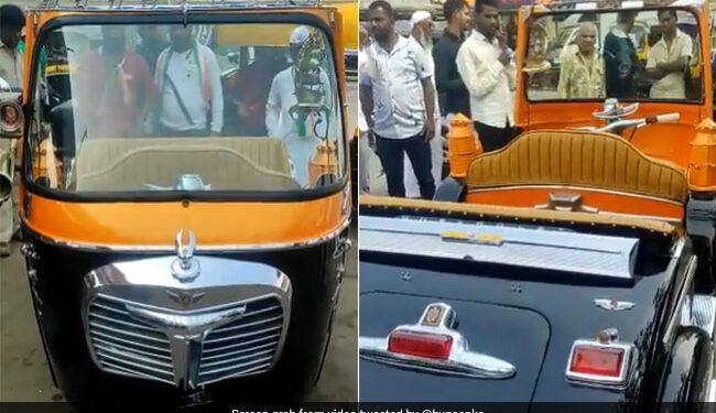 Desi Jugaad: Harsh Goenka Shares Video Of An Autorickshaw Designed Like A Luxury Car Clip Says If Vijay Mallya Had To Design A Low Cost 3 Wheeler Taxi, Ndtv India