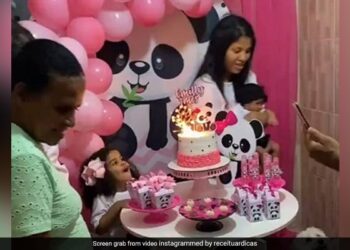 In Over Excitement, This Cute Little Girl Ruined Her Own Birthday Cake, Users Reacted Like This On Social Media Ndtv Hindi Ndtv India