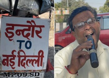 Meet The Unique Patriot Who Has Traveled From Indore To Delhi Carrying Tricolor On Scooty Ndtv Hindi Ndtv India