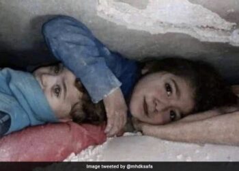 Moving Photo Shows Seven Year Old Girl Protects Little Brother Under Rubble In Syria Earthquake Melts Hearts Online