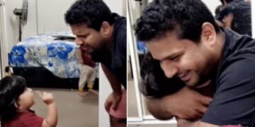 Father Reaction On Cuteness Of Toddler Girl, Adorable Moment Father Tries To Understand Daughters Gibberish