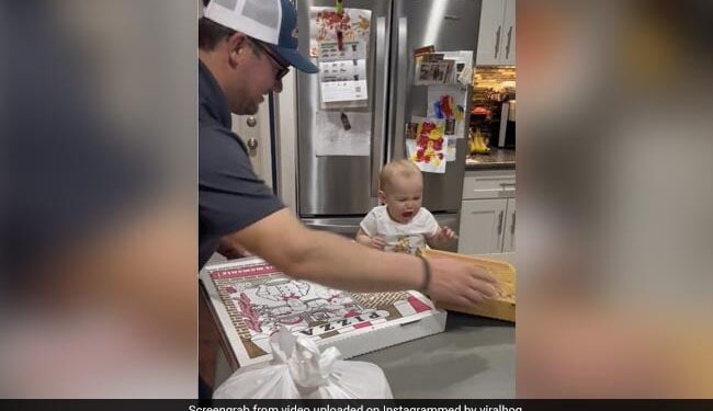 Amazing Reaction Of A Cute Kid Seeing Pizza, People Are Showering Love On Social Media