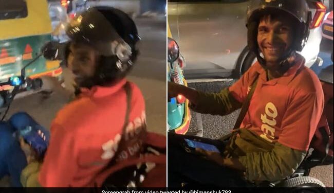 Man Saw Specially Abled Zomato Delivery Agent Driving A Unique Wheelchair Company Says Our Heroes See Viral Video – दिव्यांग Zomato Delivery Boy चला रहा था मोटराइज्ड व्हीलचेयर, शख्स ने शेयर किया Video, कहा