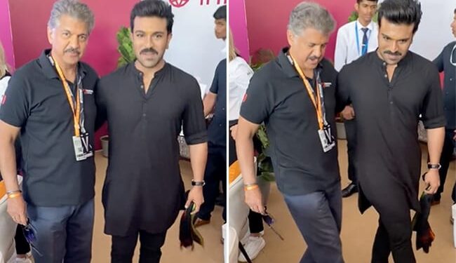 Anand Mahindra Gets Lessons From Ram Charan On Naatu Naatu Hook Step In Viral Video See Actor Reply