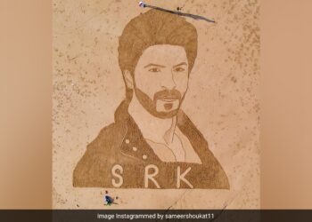 Pakistani Artists Create SRK Sand Portrait: Artists From Pak Balochistan Make Stunning Sand Portrait Of Shah Rukh Khan