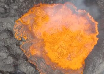 Watch Volcano Eruption: Lava Eruption Inside A Volcano Captured By Drone, Lava Boiling Inside The Volcano Shocking Video Goes Viral On Social Media, Drone Footage Shows Bubbling Lava