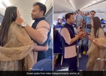 Bride Groom Dances In A Onboard Charter Flight To Maan Meri Jaan Song Internet Angry See Viral Video – दूल्हा-दुल्हन ने आसमान में उड़ते चार्टर प्लेन में मान मेरी जान गाने पर किया डांस, नाराज़ हुए लोग, बोले