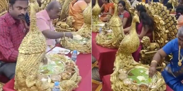 Guests Sat On The Throne And Ate Food In A Royal Style Like Kings And Emperors At The Wedding Internet Stunned See Viral Video