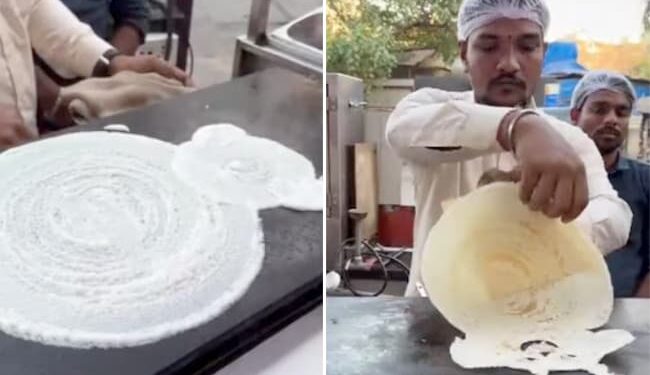 Street Vendor Cat Shaped Dosa: Street Vendor Creating Art With Dosa, Dosa Recipe, How To Make Dosa Batter, Street Vendor Makes Dosa In The Form Of A Cat