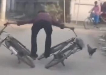 दो साइकिलों की मदद से शख्स ने बना दी चार पहिए वाली गाड़ी, देसी जुगाड़ देख एलन मस्क भी हैरान हो जाएंगे