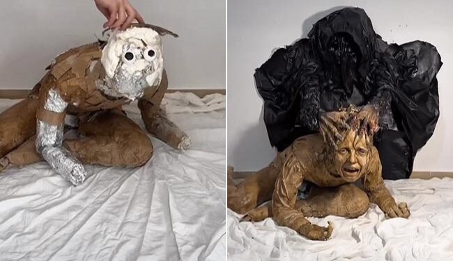 Portrait Art Tallent Video: Viral Video Of Artist Is Seen Making A Mannequin With Help Of Junk
