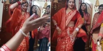 Newly Married Bride Amazing Dance On Punjabi Song In Front Of The Family Goes Viral Dulhan Ka Dance Video – नई नवेली दुल्हन ने घरवालों के सामने पंजाबी गाने पर किया ज़ोरदार डांस, खूब बजीं तालियां, लोग बोले