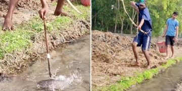 Bow Arrow Fishing Video: Man Being Seen Hunting Fish With Archery | Boy Catch Fish With Bow And Arrow | Teer Dhanush Se Machhli Pakadta Ladka