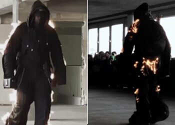 Model Set On Fire Ramp Walk Video: Model Walks Heliot Emil Runway Engulfed In Flames At Paris Fashion Week