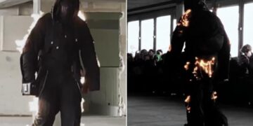 Model Set On Fire Ramp Walk Video: Model Walks Heliot Emil Runway Engulfed In Flames At Paris Fashion Week