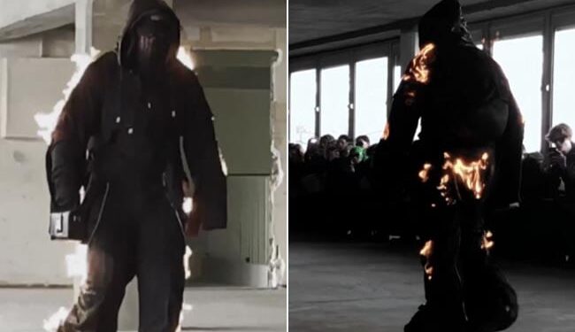 Model Set On Fire Ramp Walk Video: Model Walks Heliot Emil Runway Engulfed In Flames At Paris Fashion Week