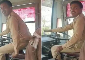 Up Roadways Desi Jugaad: Upsrtc Bus Driver Changing Top Gear In Abnormal Way Watch Viral Video Department Spins Into Action, UP Roadways Bus Driver Jugaad Ka Video
