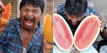 Humble Fruit Seller Takes Internet By Storm: Man Selling Fruits With Unique Way Funny Video Goes Viral On Social Media