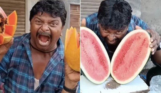 Humble Fruit Seller Takes Internet By Storm: Man Selling Fruits With Unique Way Funny Video Goes Viral On Social Media