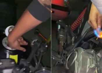 टंकी से पेट्रोल निकाला, बाइक स्टार्ट की और हाथ में आग लगाकर सिगरेट जला ली, ऐसा कारनामा आप बिल्कुल ना करें